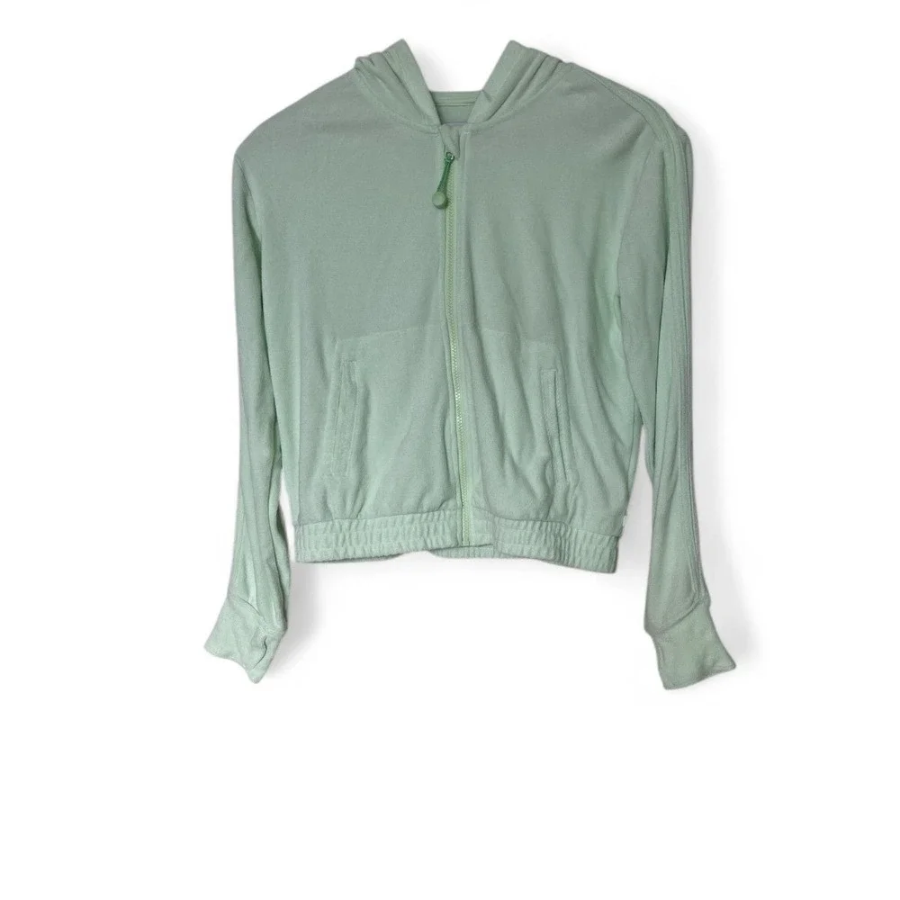 Athleta Girl XXL Surf and Sand Full Zip Jacket Green‎ Kids